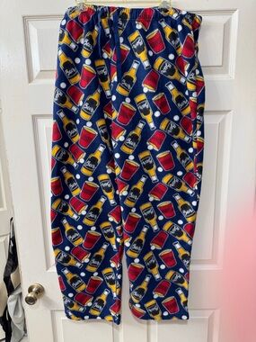 Open Trails Men's Fleece Pajama Pants 2X Beer Pong Ted CUP NWOT